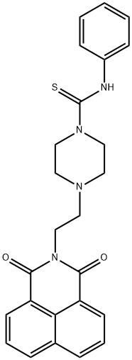 4-(2-(1,3-dioxo-1H-benzo[de]isoquinolin-2(3H)-yl)ethyl)-N-phenylpiperazine-1-carbothioamide 结构式