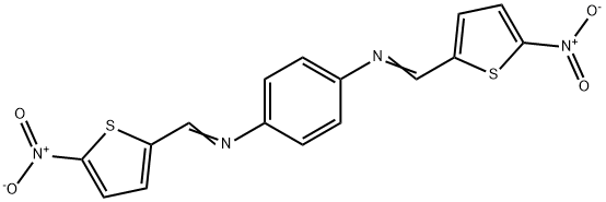 N,N'-bis[(5-nitro-2-thienyl)methylene]-1,4-benzenediamine 结构式