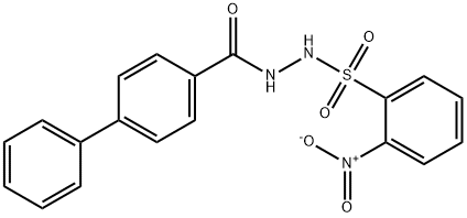 N'-[(2-nitrophenyl)sulfonyl]-4-biphenylcarbohydrazide 结构式