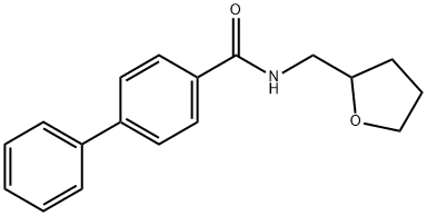 N-(oxolan-2-ylmethyl)-4-phenylbenzamide 结构式