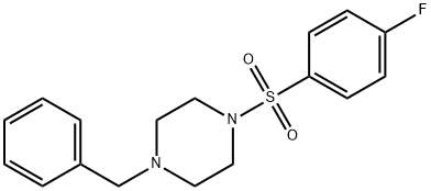 1-benzyl-4-((4-fluorophenyl)sulfonyl)piperazine 结构式