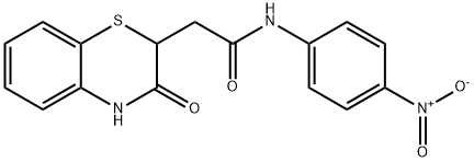 N-(4-nitrophenyl)-2-(3-oxo-3,4-dihydro-2H-benzo[b][1,4]thiazin-2-yl)acetamide 结构式