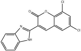 3-(1H-benzo[d]imidazol-2-yl)-6,8-dichloro-2H-chromen-2-one 结构式