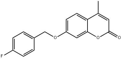 7-((4-fluorobenzyl)oxy)-4-methyl-2H-chromen-2-one 结构式