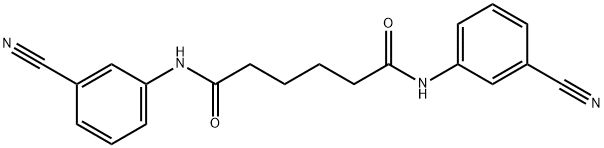 N,N'-bis(3-cyanophenyl)hexanediamide 结构式