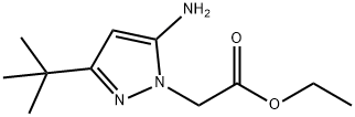 2-(5-氨基-3-叔丁基-1H-吡唑-1-基)乙酸乙酯 结构式