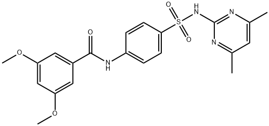 N-(4-(N-(4,6-dimethylpyrimidin-2-yl)sulfamoyl)phenyl)-3,5-dimethoxybenzamide 结构式