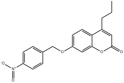 7-((4-nitrobenzyl)oxy)-4-propyl-2H-chromen-2-one 结构式