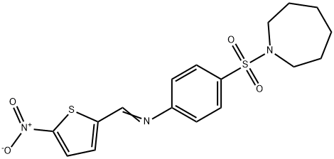 4-(1-azepanylsulfonyl)-N-[(5-nitro-2-thienyl)methylene]aniline 结构式