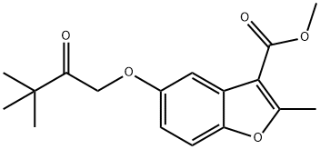 methyl 5-(3,3-dimethyl-2-oxobutoxy)-2-methylbenzofuran-3-carboxylate 结构式