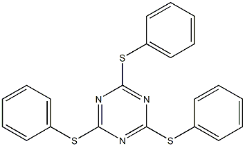 2,4,6-tris(phenylsulfanyl)-1,3,5-triazine 结构式