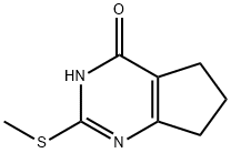 2-(甲硫基)-6,7-二氢-5H-环戊烷[D]嘧啶-4-醇 结构式