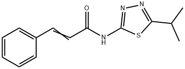 N-(5-isopropyl-1,3,4-thiadiazol-2-yl)cinnamamide 结构式