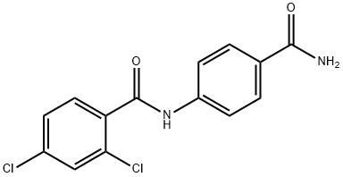 N-[4-(aminocarbonyl)phenyl]-2,4-dichlorobenzamide 结构式