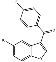 (4-Fluoro-phenyl)-(5-hydroxy-benzofuran-3-yl)-methanone 结构式