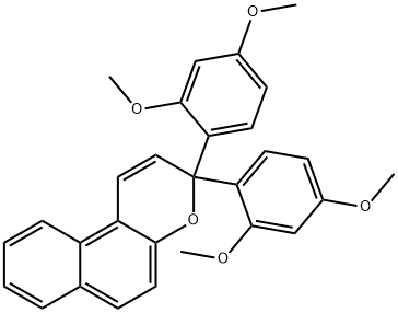 3,3-bis(2,4-dimethoxyphenyl)-3H-benzo[f]chromene 结构式