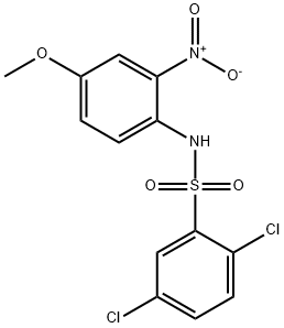 2,5-dichloro-N-(4-methoxy-2-nitrophenyl)benzenesulfonamide 结构式