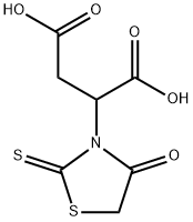2-(4-氧代-2-硫代噻唑烷-3-基)琥珀酸 结构式