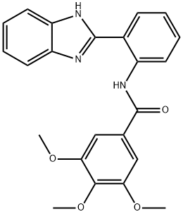 N-(2-(1H-苯并[D]咪唑-2-基)苯基)-3,4,5-三甲氧基苯甲酰胺 结构式
