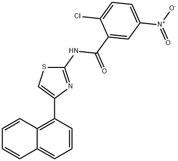 (Z)-2-chloro-N-(4-(naphthalen-1-yl)thiazol-2(3H)-ylidene)-5-nitrobenzamide 结构式