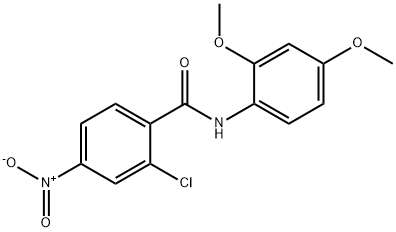 2-Chloro-N-(2,4-dimethoxyphenyl)-4-nitrobenzamide, 97% 结构式