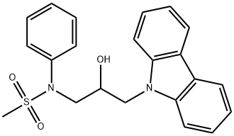 N-(3-(9H-carbazol-9-yl)-2-hydroxypropyl)-N-phenylmethanesulfonamide 结构式