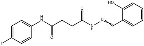 4-[2-(2-hydroxybenzylidene)hydrazino]-N-(4-iodophenyl)-4-oxobutanamide 结构式