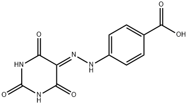 4-[2-(2,4,6-trioxo-1,3-diazinan-5-ylidene)hydrazinyl]benzoic acid 结构式