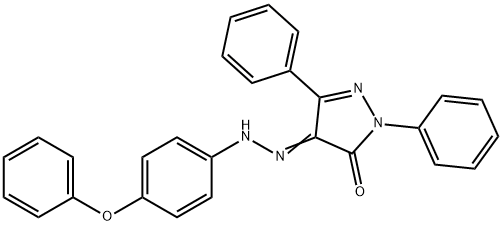 4-[(4-phenoxyphenyl)hydrazono]-2,5-diphenyl-2,4-dihydro-3H-pyrazol-3-one 结构式