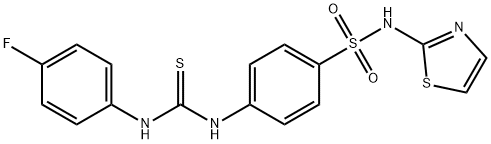 4-({[(4-fluorophenyl)amino]carbonothioyl}amino)-N-1,3-thiazol-2-ylbenzenesulfonamide 结构式