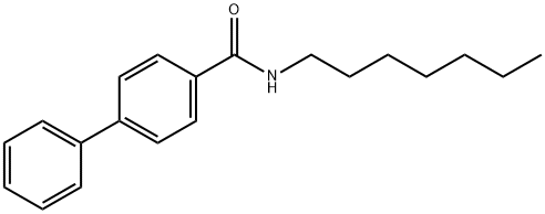 N-heptyl-4-biphenylcarboxamide 结构式