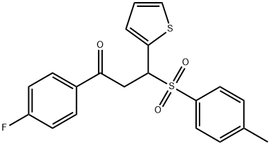 1-(4-fluorophenyl)-3-(thiophen-2-yl)-3-tosylpropan-1-one 结构式