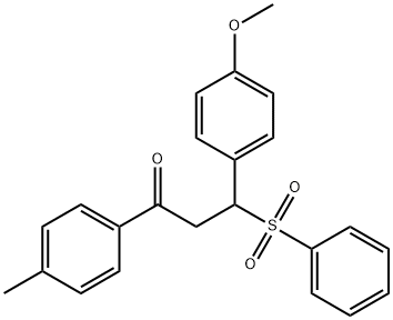 3-(4-methoxyphenyl)-3-(phenylsulfonyl)-1-(p-tolyl)propan-1-one 结构式