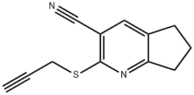 2-(2-propyn-1-ylsulfanyl)-6,7-dihydro-5H-cyclopenta[b]pyridine-3-carbonitrile 结构式