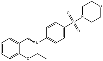 N-(2-ethoxybenzylidene)-4-(4-morpholinylsulfonyl)aniline 结构式