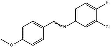 (4-bromo-3-chlorophenyl)(4-methoxybenzylidene)amine 结构式