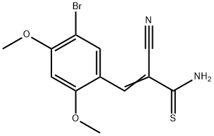 3-(5-bromo-2,4-dimethoxyphenyl)-2-cyano-2-propenethioamide 结构式