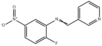 (2-fluoro-5-nitrophenyl)(3-pyridinylmethylene)amine 结构式