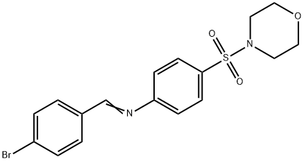 N-(4-bromobenzylidene)-4-(4-morpholinylsulfonyl)aniline 结构式