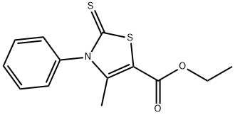 ethyl 4-methyl-3-phenyl-2-thioxo-2,3-dihydro-1,3-thiazole-5-carboxylate 结构式