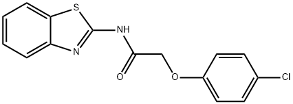 N-(1,3-benzothiazol-2-yl)-2-(4-chlorophenoxy)acetamide 结构式