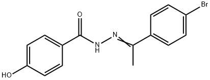 N'-[1-(4-bromophenyl)ethylidene]-4-hydroxybenzohydrazide 结构式