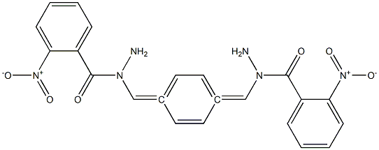N',N''-[1,4-phenylenedi(methylylidene)]bis(2-nitrobenzohydrazide) 结构式