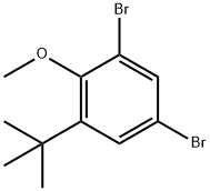 1,5-二溴-3-(叔丁基)-2-甲氧基苯 结构式