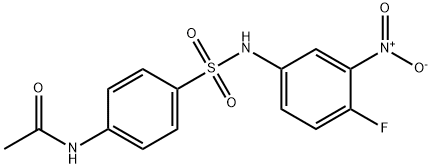 N-{4-[(4-fluoro-3-nitrophenyl)sulfamoyl]phenyl}acetamide 结构式