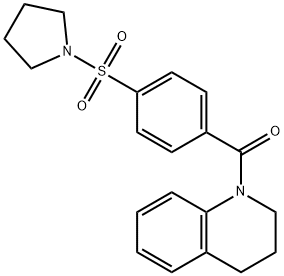 (3,4-dihydroquinolin-1(2H)-yl)(4-(pyrrolidin-1-ylsulfonyl)phenyl)methanone 结构式