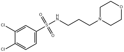 3,4-dichloro-N-(3-morpholinopropyl)benzenesulfonamide 结构式