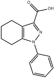 1-苯基-4,5,6,7-四氢-1H-吲唑-3-羧酸 结构式