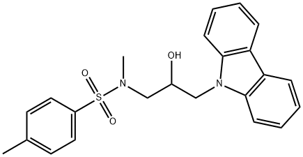 N-(3-(9H-carbazol-9-yl)-2-hydroxypropyl)-N,4-dimethylbenzenesulfonamide 结构式