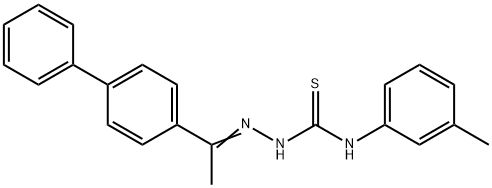 1-(4-biphenylyl)ethanone N-(3-methylphenyl)thiosemicarbazone 结构式